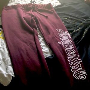 L Royal Plum Aeropostale Sweatpants